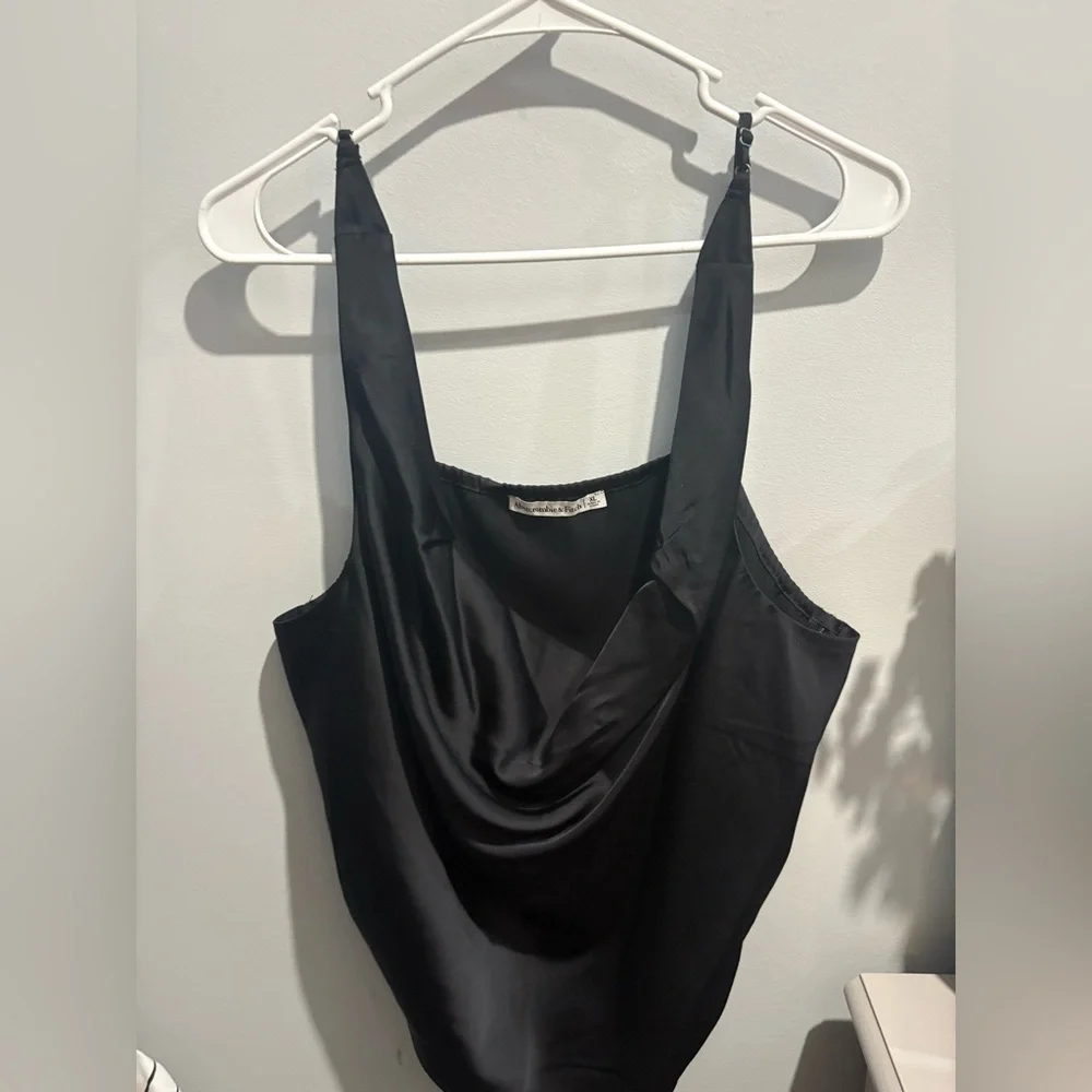 Abercrombie & Fitch Black Satin Top - Picture 2 of 4